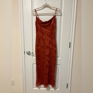 Anthropologie Hutch Rust Midi Dress